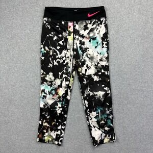 Nike‎ Dri Fit Women's Athletic Leggings Abstract Floral Print Size Large